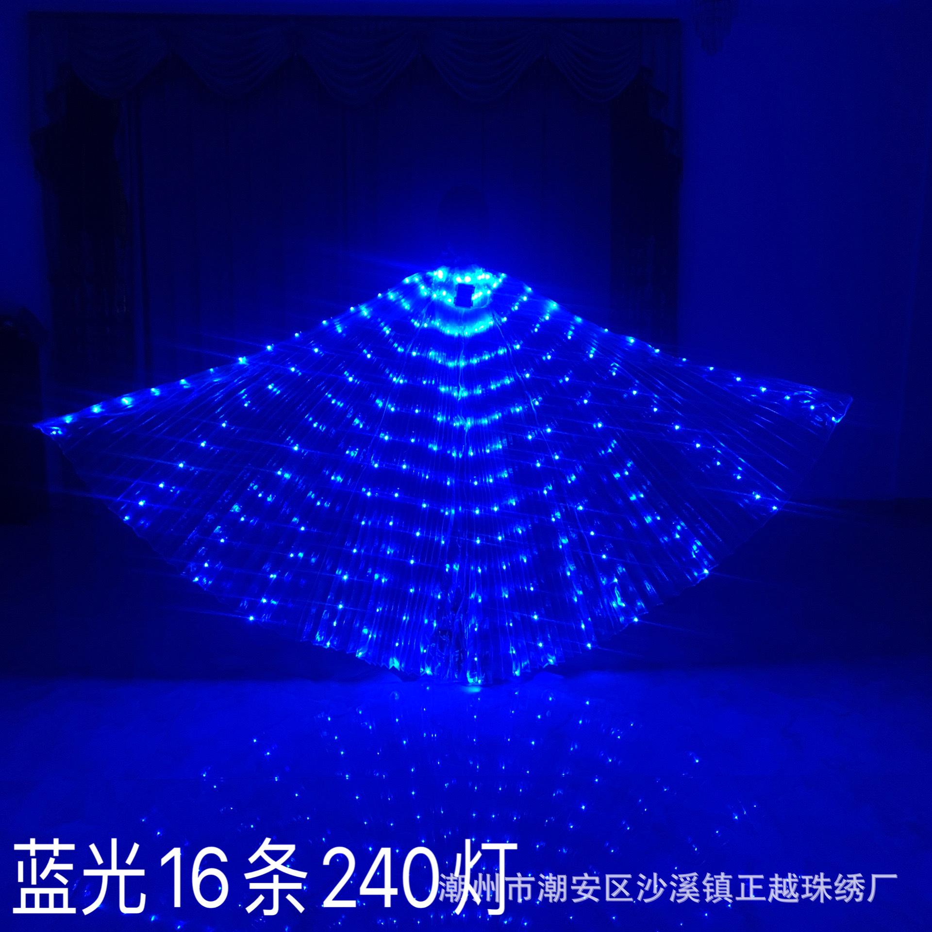 

Костюм эльфа со светодиодными крыльями бабочки - флуоресцентный золотой плащ для детей и взрослых, идеально подходит для сценических выступлений One Size