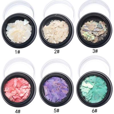 1 Box Nail Decoration Small Shells Debris Nail Modification 6 Color Nail Bueaty Nail Art