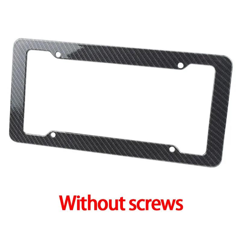 1/2 plastic ABS carbon fiber patterned license plate holder with standard screw kit for license plate frame protection parts License Plate Covers