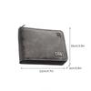 New PU Leather Short Wallet Zipper Large-capacity Coin Purse Solid Color Money Bag Man