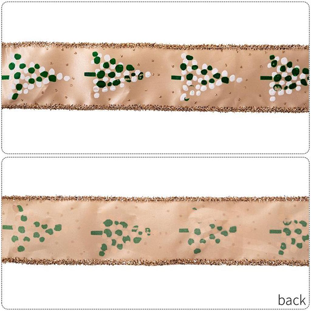 Christmas Wired Ribbon 2 Rolls Burlap Wired Edge Garland Decor Holiday Crafts Wrapping Ribbon For Party Stairs Window Garden