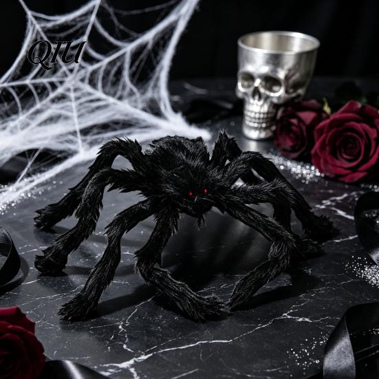 Realistic Halloween Webbing Giant Spider Web Decorations, Large Fake Furry Scary for Yard Outdoor, Indoor, Yard, Home, Haunted House Decor Outdoor