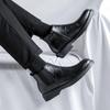 Męskie Skórzane Buty Codzienne wsuwane Buty Biznesowe Męskie Botki Chelsea Marka Projektant Włoskie Eleganckie Codzienne Biznesowe Botki na Kostkę