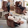 Power Lift Recliner with Vibration Massage and Heat, Lift Chair for Tall with Wood Grip, Pocket Spring, Brown