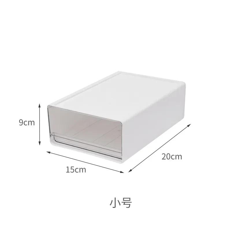 Portable Desktop Transparent Storage Box Drawer Type Office File Storage Box Bedroom Study Stack Combination Storage Cabinet
