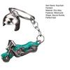Keychain Pendant Motorcycle Shape Zinc Alloy Key Chain with Electroplated Double Helmet Design Cool Street Style Key Holder Backpack Car Accessory