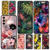 Coque de téléphone abstraite avec motif de plantes et de fleurs pour Samsung Galaxy S26 S25 S24 S23 S22 S20 S21 FE Ultra S25 Edge Plus 5G Housse souple en TPU Capas