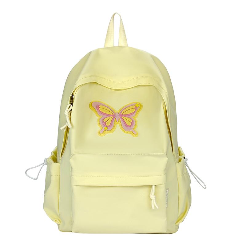 

Women s Butterfly Backpack Large Capacity Student Schoolbag жовтий