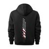 Hoodie mit Flaggenprint für Herren Hoodie mit Reißverschluss zum Überziehen für Herren Sport Übergröße Lässiger Hoodie
