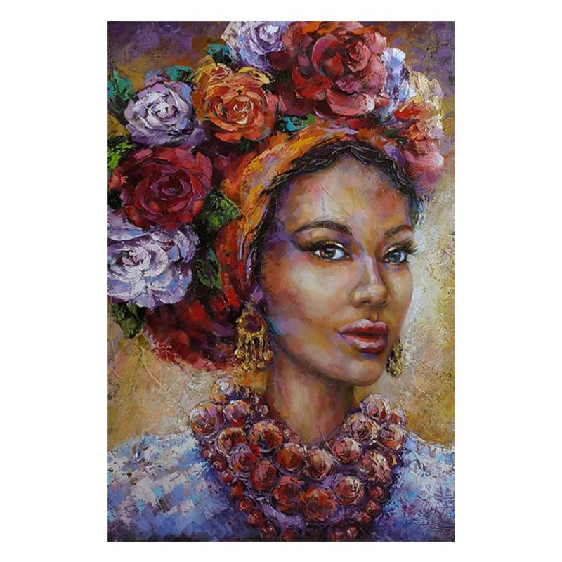 

Граффити Африканский женский портрет, художественная картина на холсте, абстрактная фигура, художественные постеры, принты, настенная картина для гостиной, декор Cuadros 20x30cm