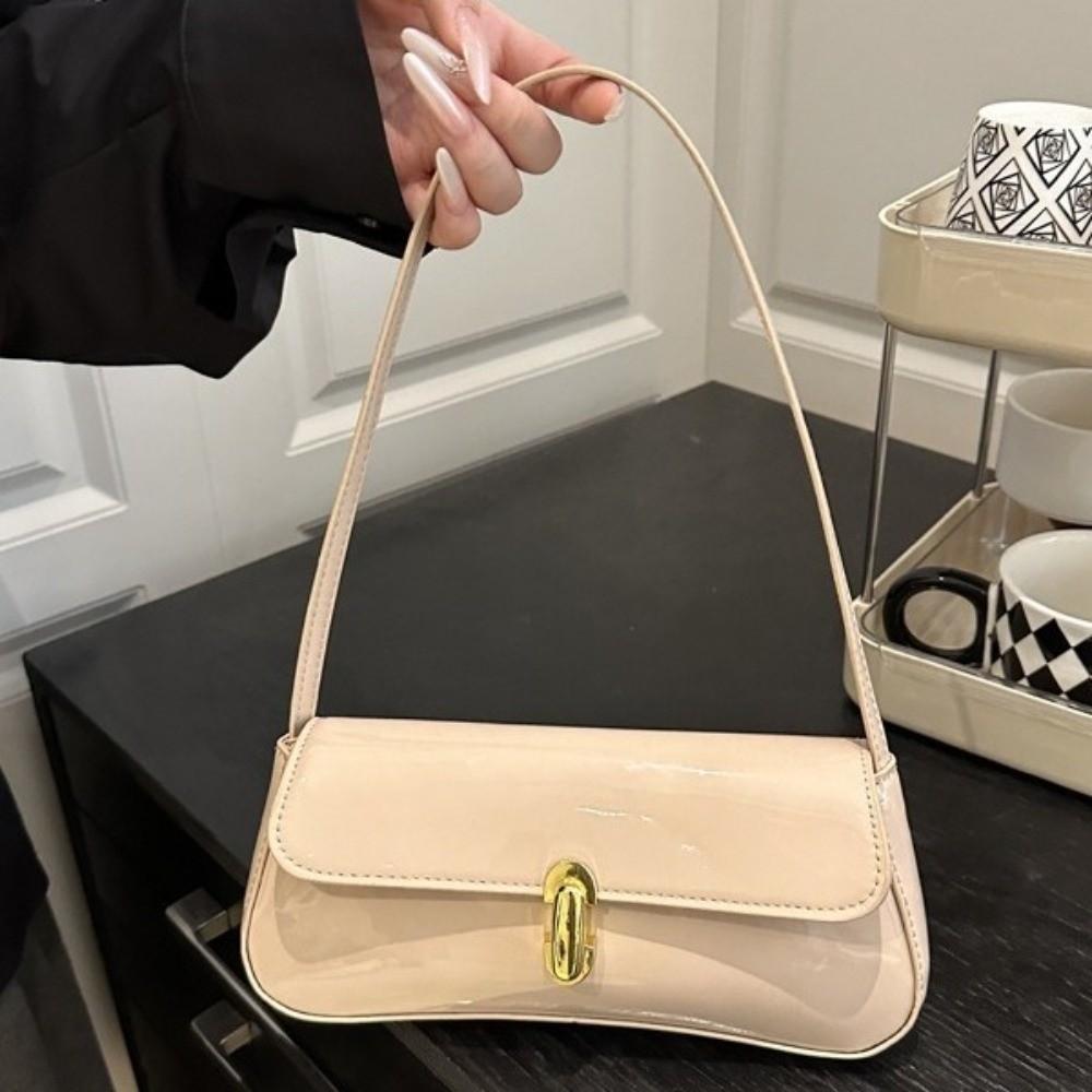 PU Vintage Underarm Bag Flap Decor Handbag New Tote Bag  Party