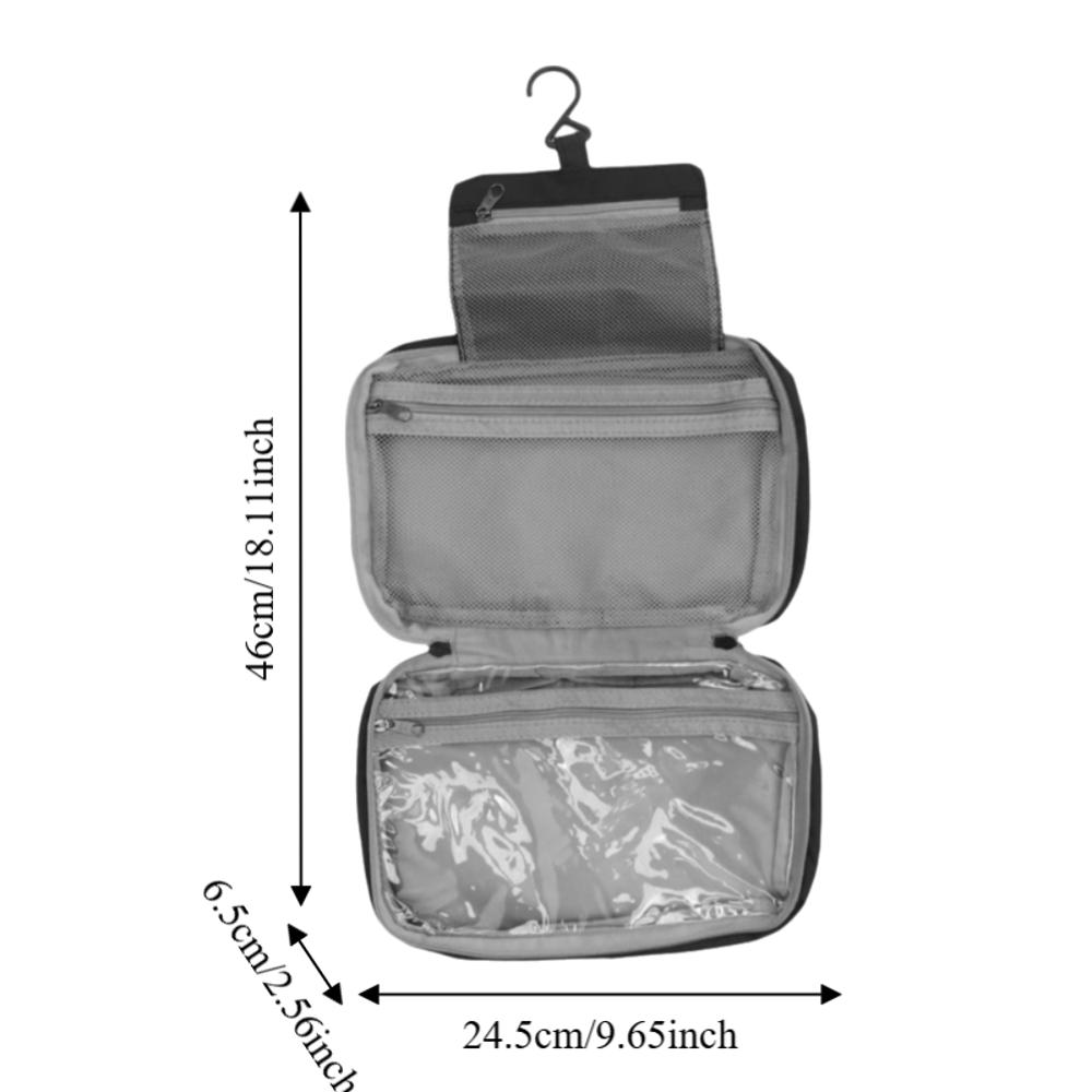 With Multiple Zipper Pockets Travel Hanging Toiletry Bag Compact Folded Portable Makeup Bag Travel Cosmetic Bag for Men/Women