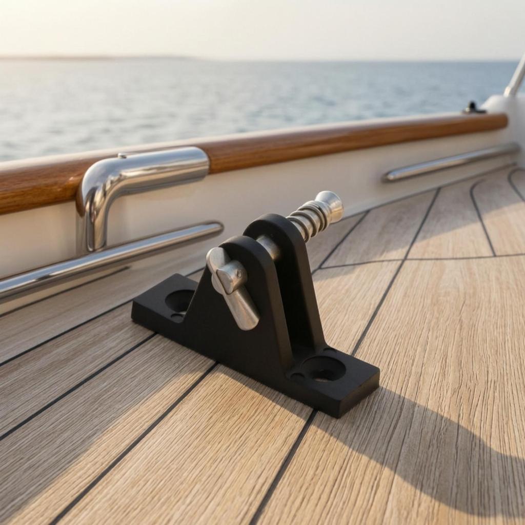 Top Deck Hinge Mounting Bracket with Pin Nylon Rear Mount for Canopy, Marine