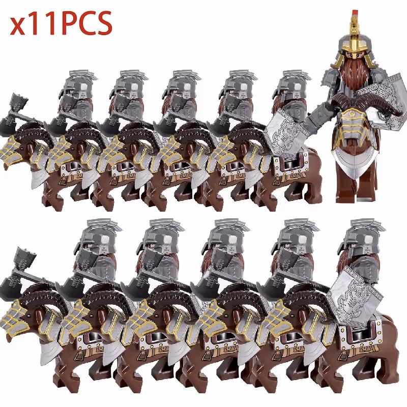 Medieval Knights Mounts Set - Dwarf Goat Wild Boar and Castle Animals Building Block Figures