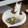 3D Geprint Draak Opbergbakje Sieraden Snuisterijen Sleutels Schaal Houder Huis Kantoor Gevleugelde Draak Bureau Decoratie Ornament