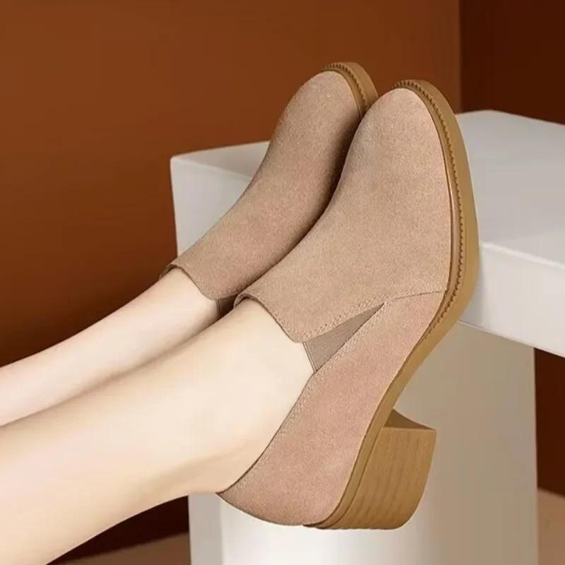 Fashion Women's Heeled Shoes Elegant  Summer Party Shoes 2025 New Chunky Sandals Fashion Classical Pumps Zapatillas De Mujer