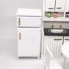 1:12 Mini Dollhouse Mobili Accessori Cucina in miniatura Frigorifero bianco Frigorifero a 2 porte Soggiorno Giocattolo per gioco di ruolo