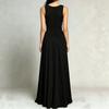 Women's Color Sleeveless Tank Dress with Pockets Long Length for Casual Everyday Wear