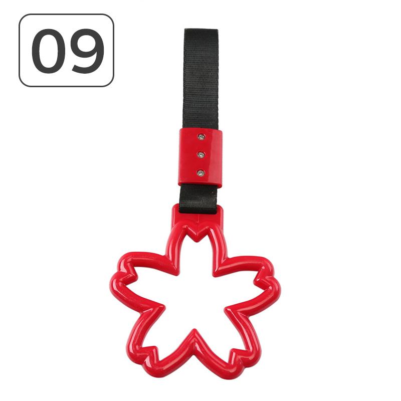 Flower-shaped Plastic Pull Ring Car Handrail Belt Decorative Rear Bumper Warning Ring Subway Train Bus Handle Strap