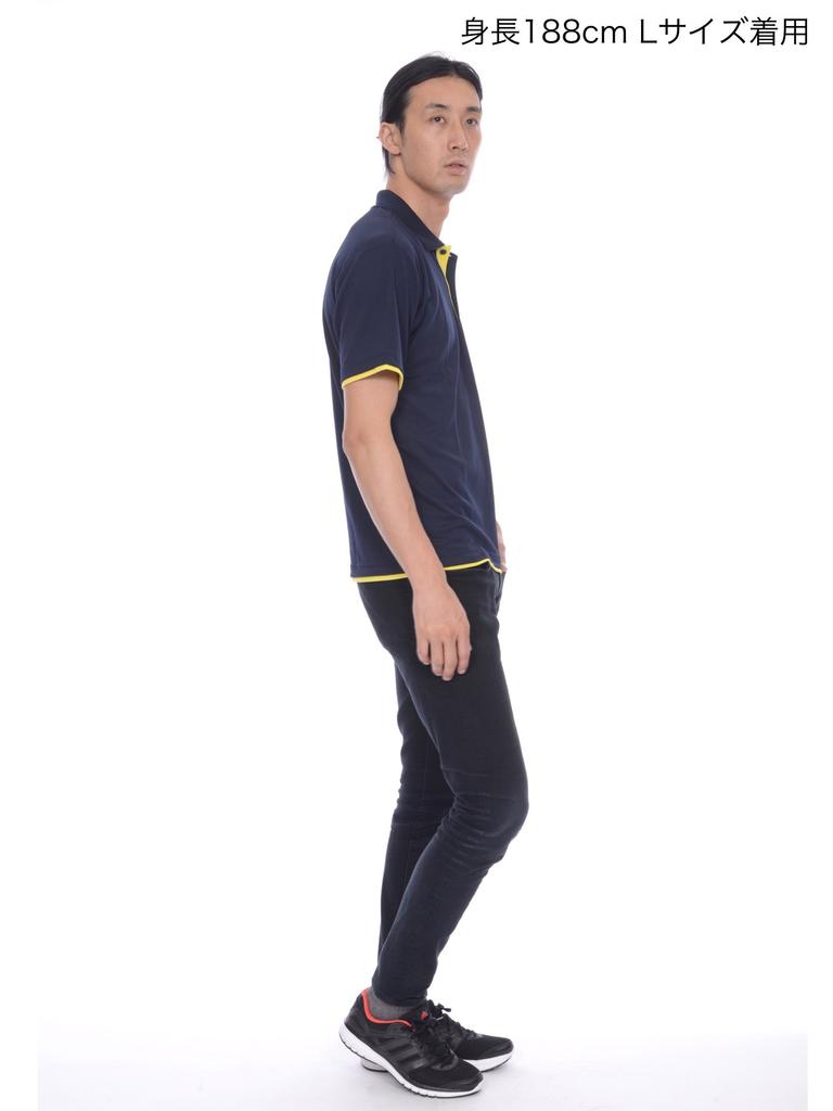 Polo Short with UV Navy x Size 3L T-Shirt.ST Men's 4.4oz Shirt, Dry, Sleeve, Layered, Pockets, Protection, Yellow,