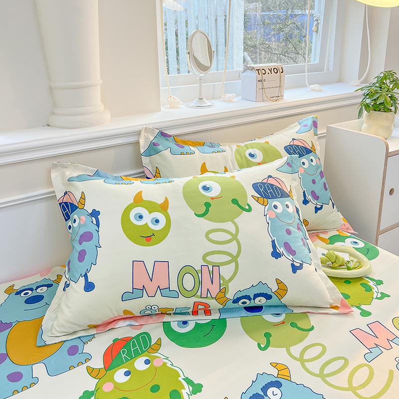 Pillowcase Cartoon Style Pillow Cover Printed Pillowslip 2pcs or 1pcs Rectangle Cushion Cover 48x74cm Pillow Case Funda Almohada High Quality