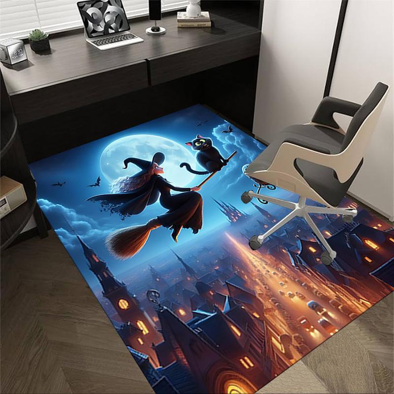 

1PC Witchcraft Halloween Extra Large Non Slip Floor carpet, Office, family, bedroom, Studio Large Area Rug Indoor Rugs 60cm by 90cm