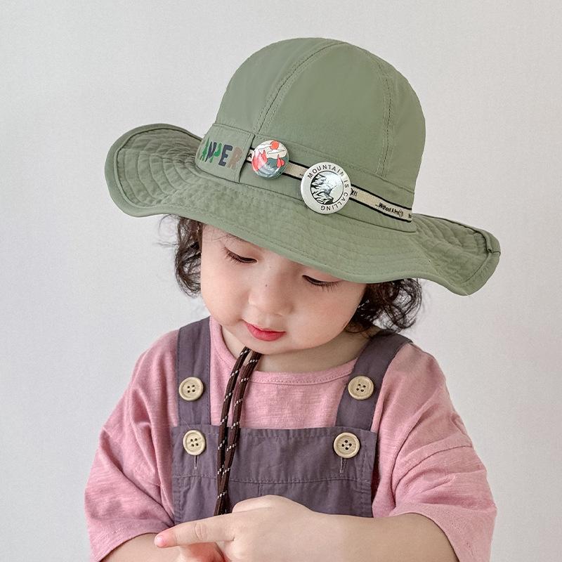 Summer Girls Children's Quick Drying Badge Hat Badge UV Sun Hat Fisherman Hat Baby Sun Protection Thin Style