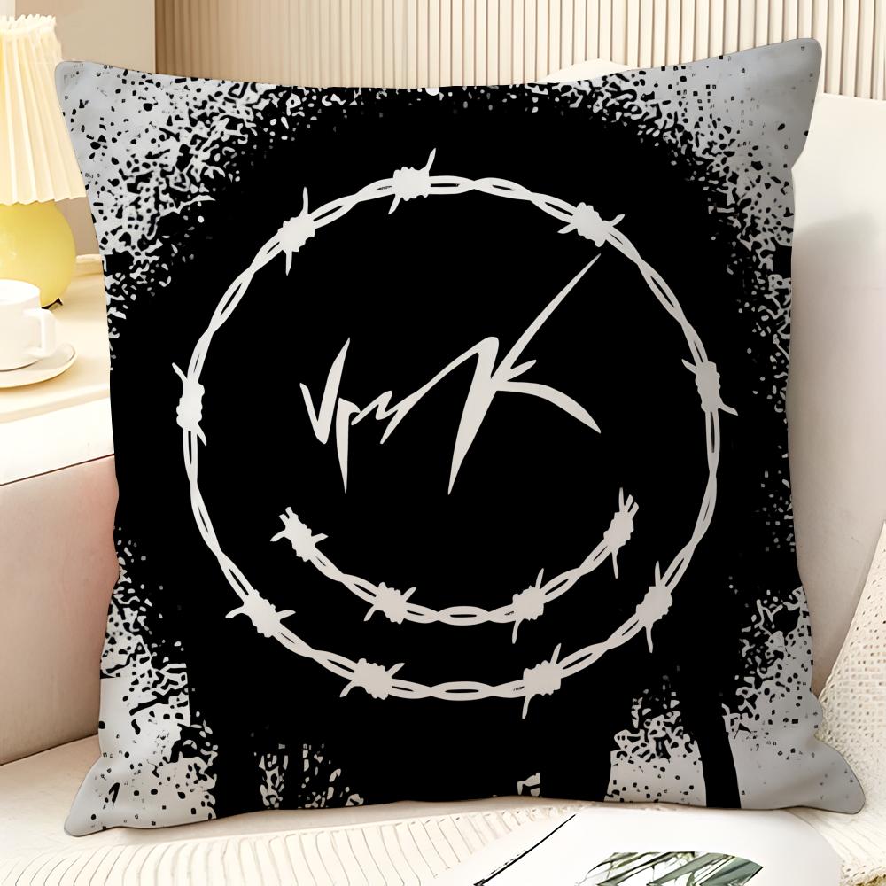 Popular Stylish V-Vrunk-S Pillow Case Natural Linen Organic Fabric Double-Sided Printing Sofa Home Decor Gift Pillow Case