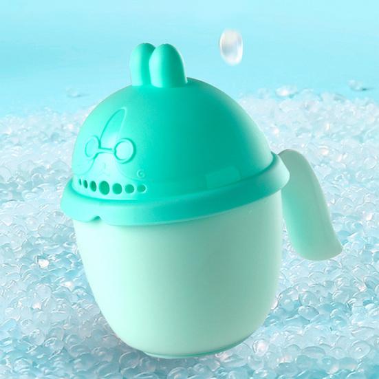 Fashion Cute Slot Lid Portable Summer Baby Bath Shampoo Rinse Cup Beach Accessories Spoon