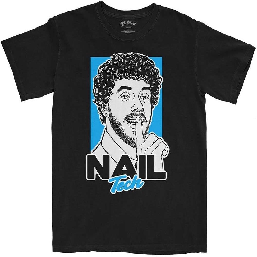 Официальная футболка Jack Harlow Nail Tech Мужская Унисекс XXXXXL чёрный