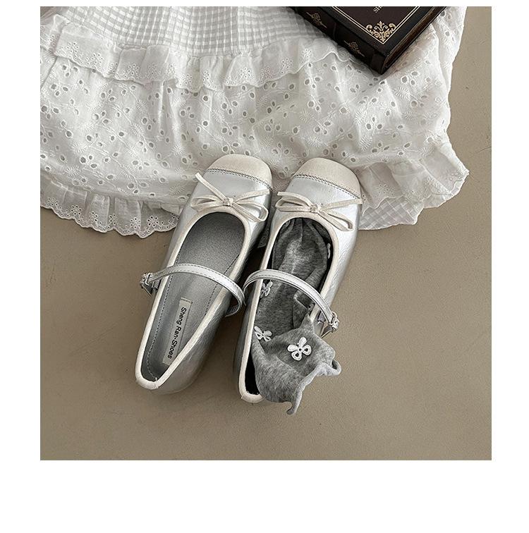 

3cm inner height increase shoes skirt Spring Festival Gala style with fairy shoes new bow Mary Jane shoes women s French single shoes 35