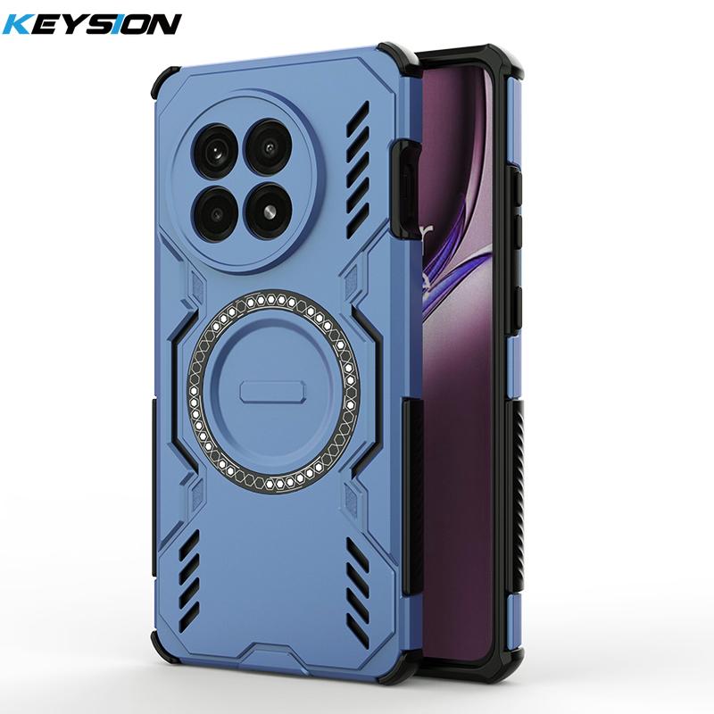 KEYSION Hollow Heat Dissipation Case for OnePlus 13R 5G Silicone+PC Magnetic Cooling Shockproof Phone Cover for 1+ Ace 5 Pro 5G