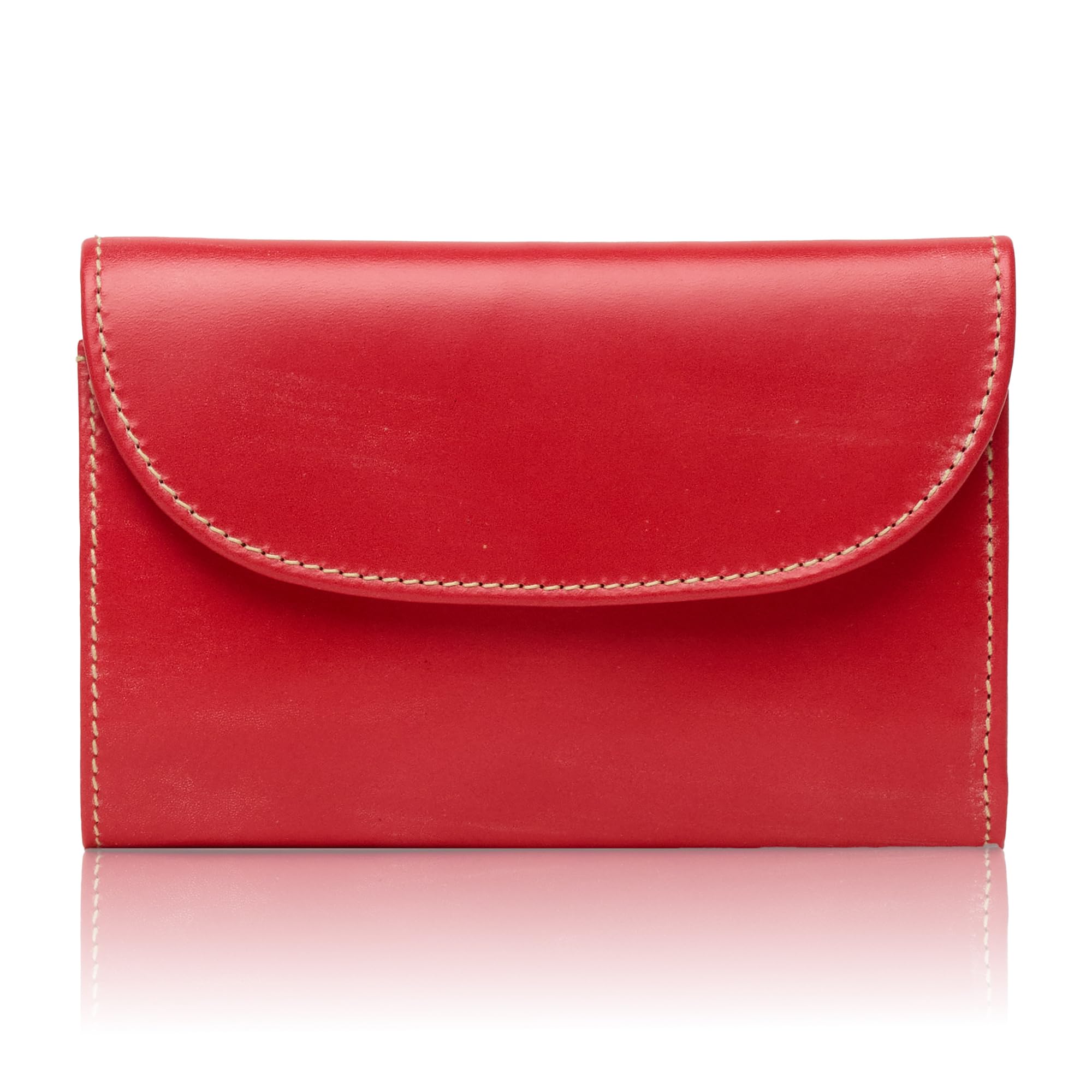 

House Trifold Wallet S1112 RED [White Cox] Men s [Item]