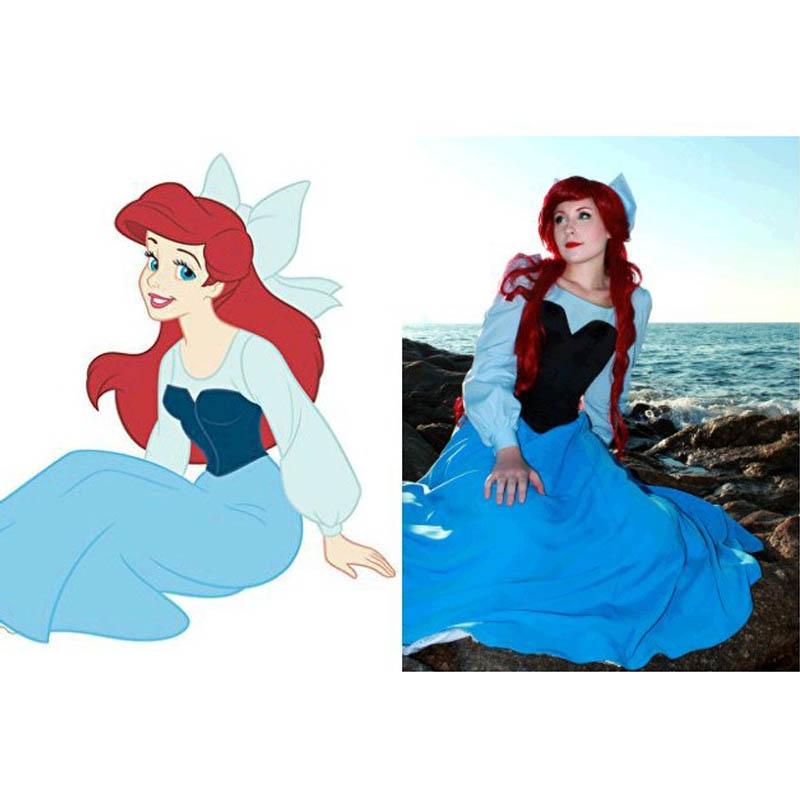 Atemberaubendes Arielle Meerjungfrau Kleid Cosplay Kostüme für Frauen Perfekt für Partys