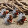 Pine Pick Gift Package Christmas Wreath Decor Fake Berries Ornaments Artificial Pine Pick