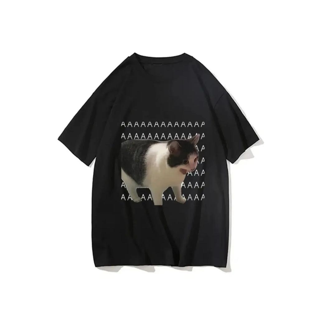 Funny Meme Sad Crying Cat Printed Women Men Casual T-Shirt Summer Harajuku TShirts Casual Fashion Tees Clothes Short Sleeve77899