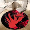 1pc Jujutsu Kaisen Satoru Gojo Round Carpet - Anime Cartoon Design Chair Mat, Non-Slip Rug for Office, Home Decor, Living Room
