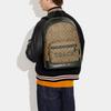 New COACH West Cow Leather Backpack Large Men's Khaki & Green CE717-QBV3D