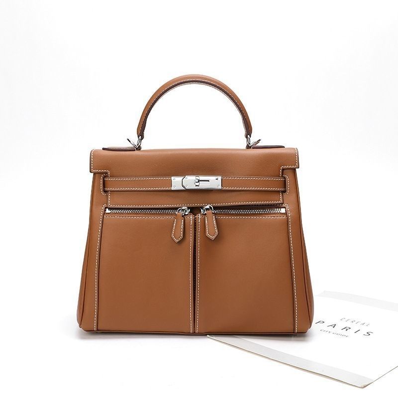 

Yijingyuan новая вставная сумка из натуральной кожи премиум-класса в западном стиле, сумка через плечо на одно плечо 28x12x20cm Wide shoulder straps коричневый