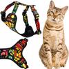 COMFORTABLE, Pressure-free Harness with Adjustment for a Large Cat Ukory, COLORFUL