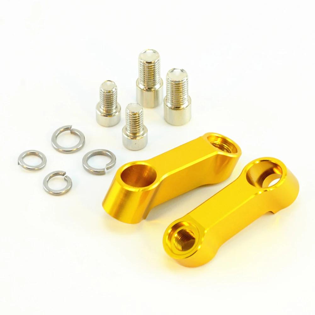 2 STÜCKE Universal Motorrad Rückspiegel Verlängerung Riser Extend Adapter Modifizierte Vordere Transfer Basis Verbreiterung Halterung