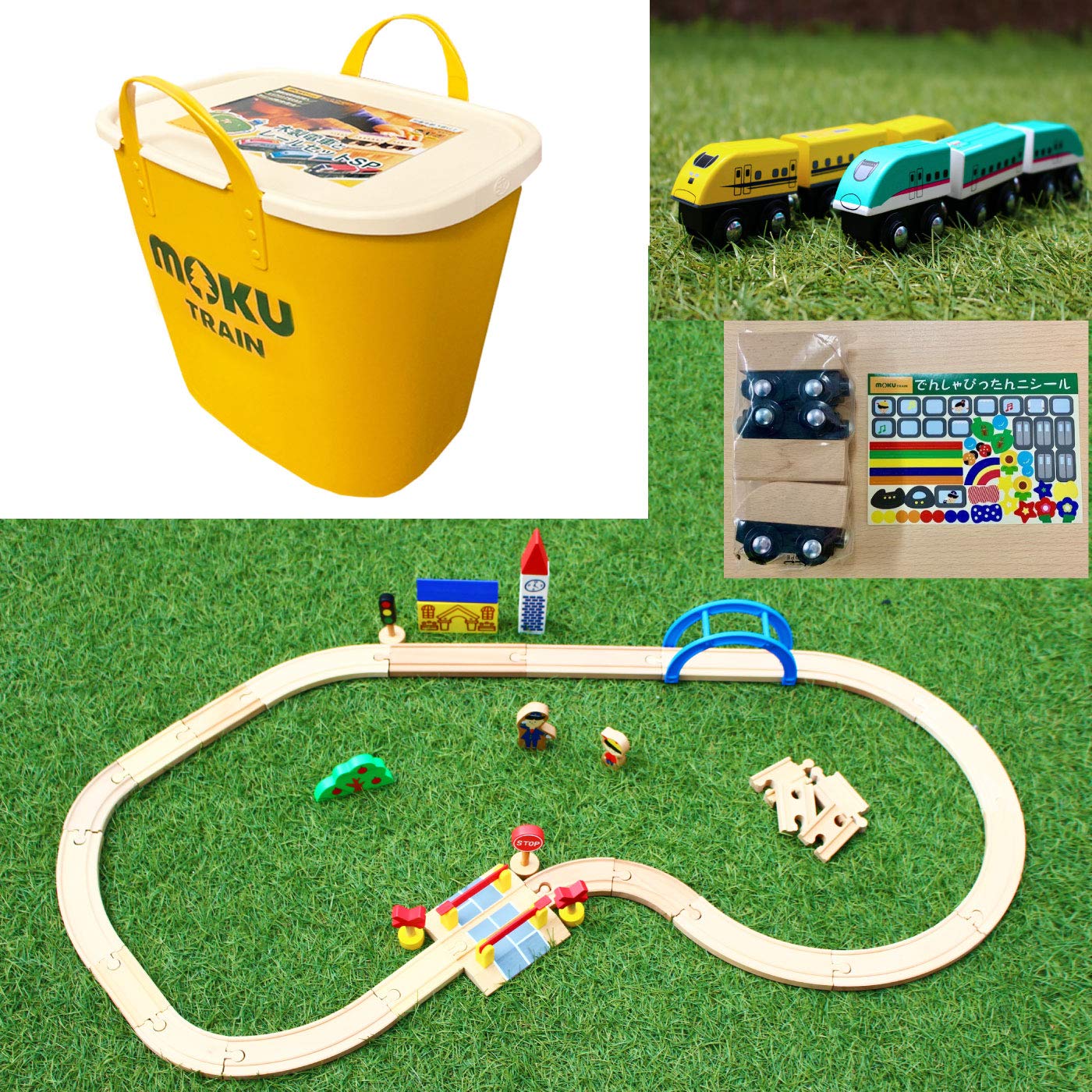 

Popondetta mokuTRAIN Wooden Train and Rail Set with Stackstove MOK-512