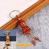 Ethnic Style Buddhism Carving Pendant Key Holder Wooden Keychain Bag Hanging Jewelry Gift Praying For Peace And Good Fortune