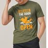 Relaxed Fit Tshirt Short Sleeve Shirt Comfortable Boys O Neck tshirt Casual Because The Door Was Open Anime Unisex tees