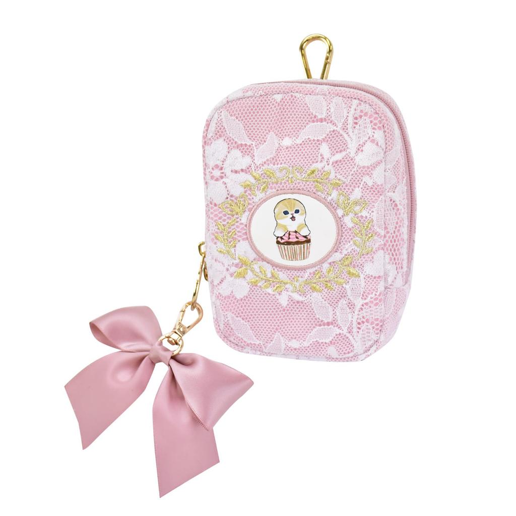 Mofusand0024 Pink Makeup Vertical Small Item Holder for and Stylish and Cute Character Merchandise for and Kids (MFS-362) - Pouch, Pouch, Women,