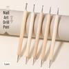 5pcs Double-Ended Nail Art Dotting Pens with Wood Handles for Rhinestones and Polka Dots