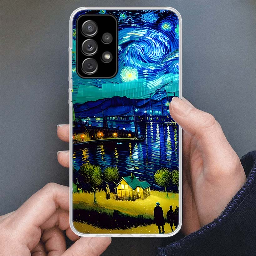 Starry Night Van Gogh Art Phone Case For Samsung Galaxy A17 A16 A56 A15 A55 A14 A54 A13 A53 A36 A35 A34 A33 A26 A25 A24 A23 A05S