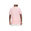 Nike Logo Print Crew Neck Short Sleeve T-Shirt Men Tops Pink AR4999-686