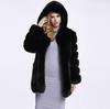 Women's Hooded Faux Fur Coat - Silver Fox Patchwork, High-End Socialite Style, European & American Design.
