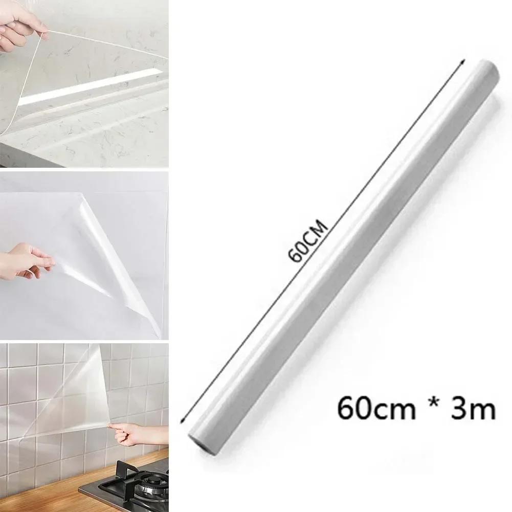 

60*300cm Oil-Proof Wall Sticker Heat-Resistant Self Kitchen Decoration Removable Protective Film Shelf Drawer Liner Decors China Mainland